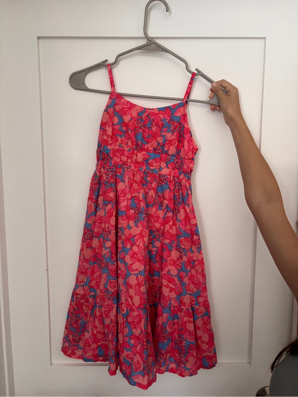 GAP Pink and Blue Floral Tiered Sundress